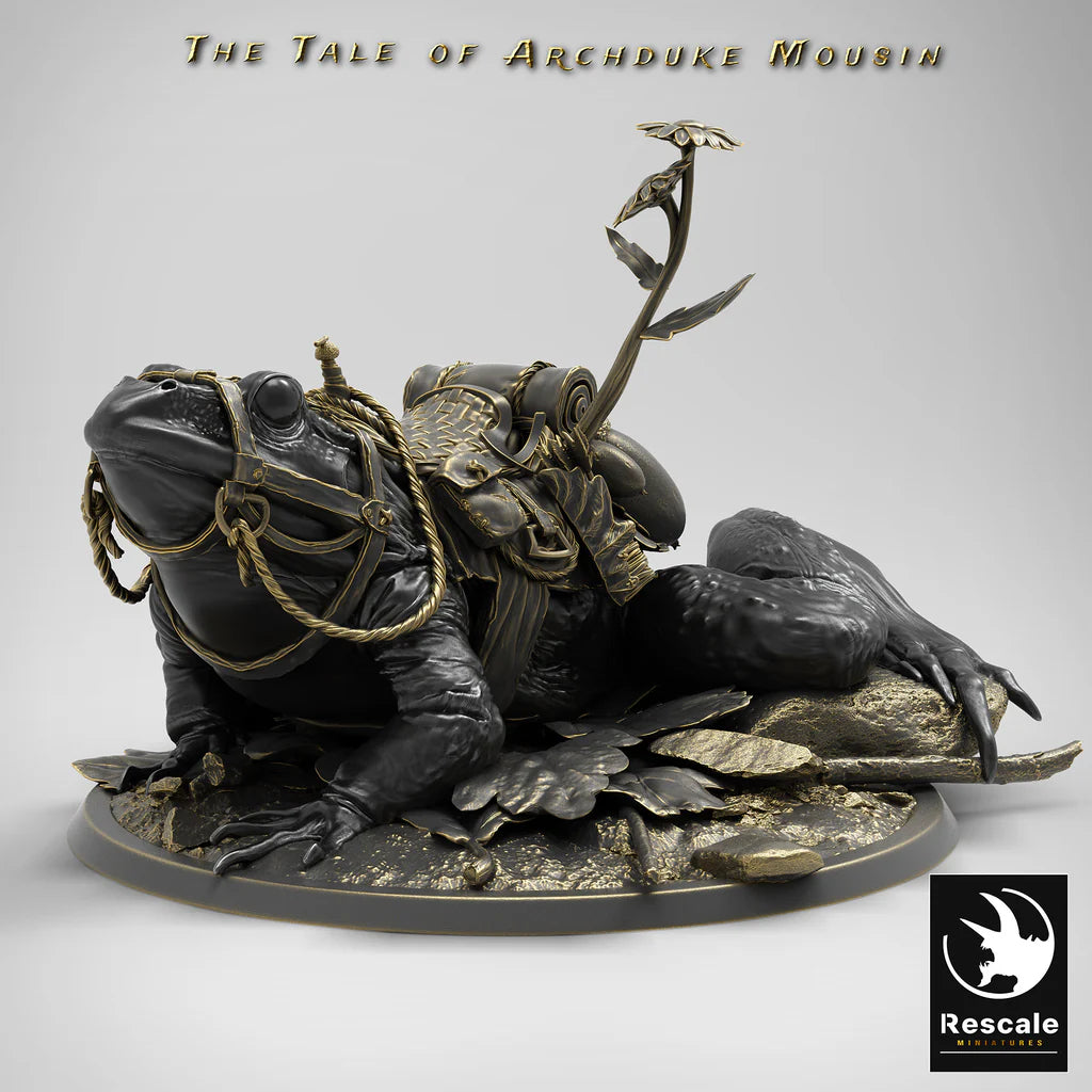 Laying Frog - Saddled - The Tale of Archduke Mousin - Rescale Miniatures - Wargaming D&D DnD