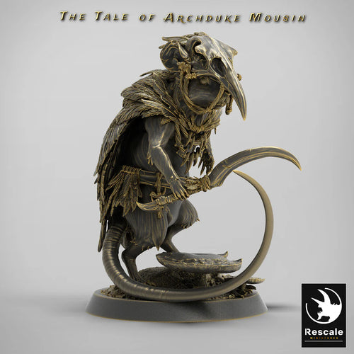 Mouse Shaman A - The Tale of Archduke Mousin - Rescale Miniatures - Wargaming D&D DnD