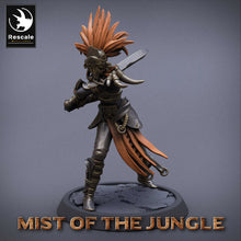 Load image into Gallery viewer, Amazon Light Soldier Sword Squadron - Mist of the Jungle - Rescale Miniatures - Wargaming D&amp;D DnD