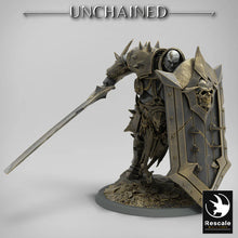 Load image into Gallery viewer, Olaf&#39;s Efreim Heavy Soldier - Shield Block - Unchained - Rescale Miniatures - Wargaming D&amp;D DnD