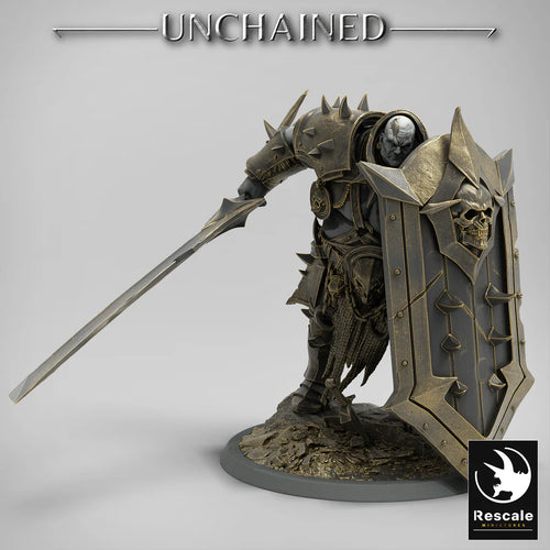 Olaf's Efreim Heavy Soldier - Shield Block - Unchained - Rescale Miniatures - Wargaming D&D DnD
