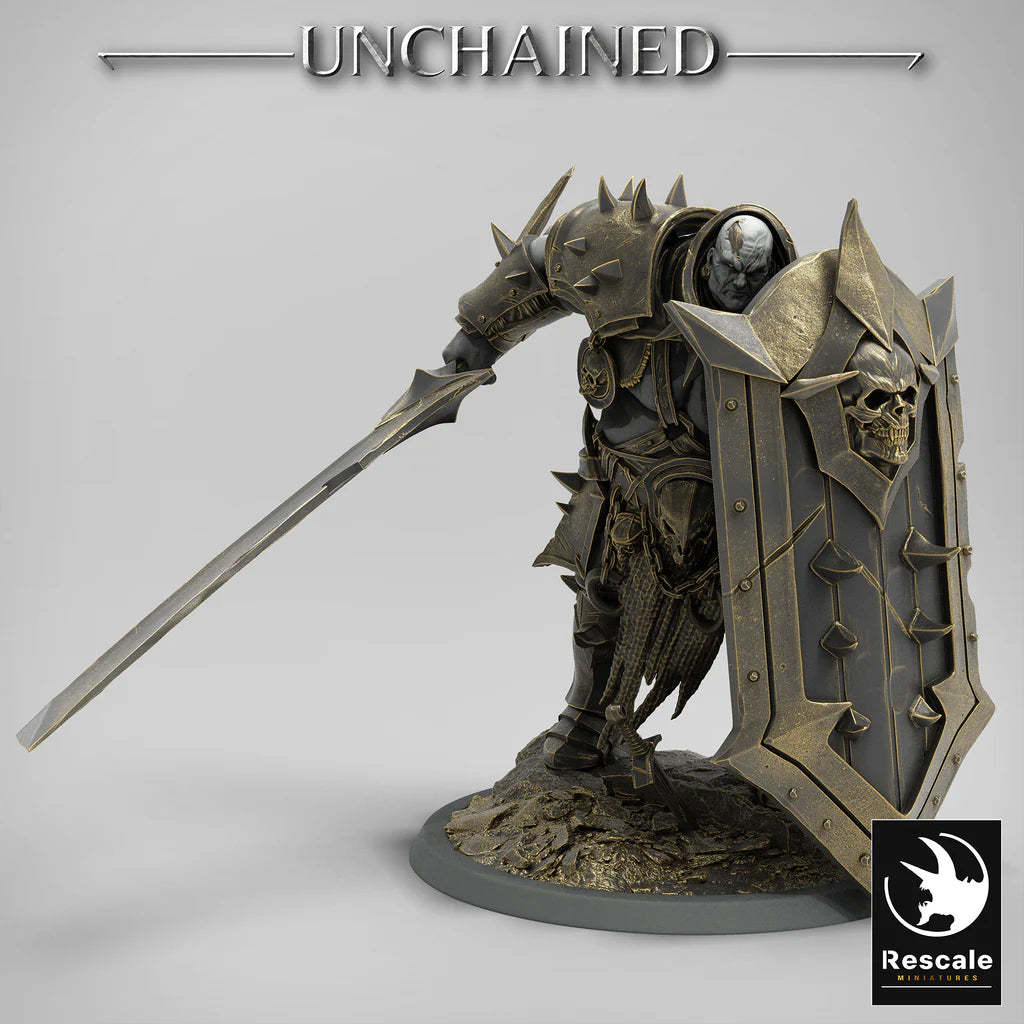 Olaf's Efreim Heavy Soldier - Shield Block - Unchained - Rescale Miniatures - Wargaming D&D DnD