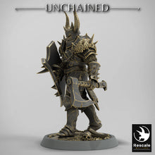 Load image into Gallery viewer, Olaf&#39;s Light Soldier with Axe and Shield - Walk - Unchained - Rescale Miniatures - Wargaming D&amp;D DnD
