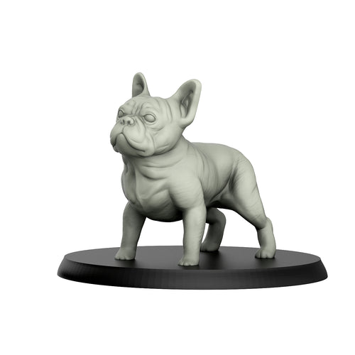 French Bull Dog - Dogs - 3D IP Studios - Terrain Wargaming D&D DnD 28mm 32mm 40mm 54mm 75mm 100mm 125mm