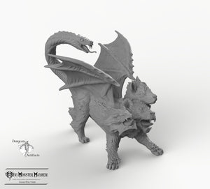 Chimera Cubs - Young Chimera Mini Monster Mayhem Wargaming Miniatures Games D&D DnD Pathfinder SW Legion Warhammer