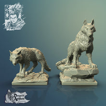Load image into Gallery viewer, Kuro and Shiro - Lycan Companion Wolves  - Ronin Arts, Wargaming, D&amp;D, DnD