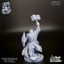 Load image into Gallery viewer, Milun - The Dwarf Priest - Ronin Arts Workshop, Wargaming, D&amp;D, DnD, TRPG