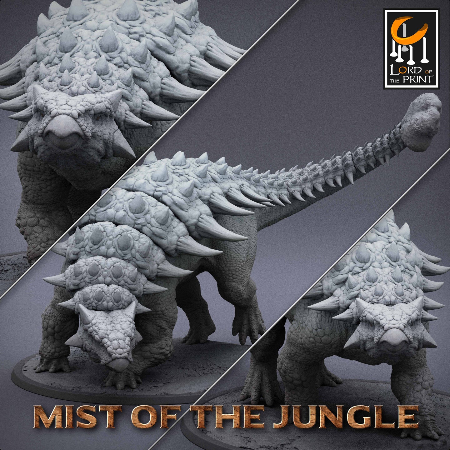 Wild Ankylosaurus Pack - Mist of the Jungle - Rescale Miniatures - Wargaming D&D DnD