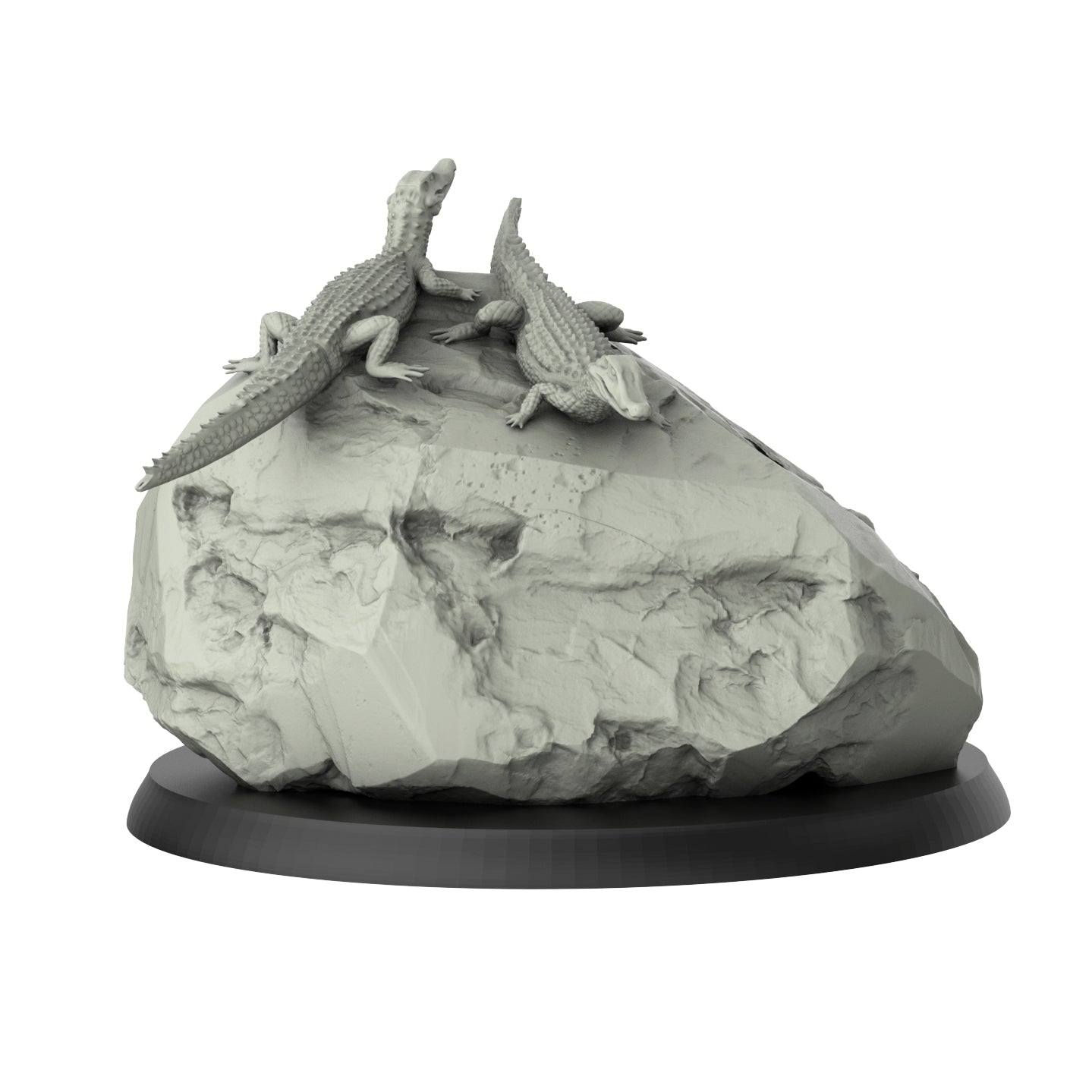 Paleosuchus With Rock - Reptiles - 3D IP Studios - Terrain Wargaming D&D DnD 28mm 32mm 40mm 54mm 75mm 100mm 125mm