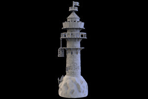 Pirate Lighthouse - Pirates vs Sailors Nightmare at Sea - Tabletop Terrain - Terrain Wargaming D&D DnD