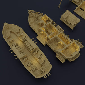 Floating Pirate Tavern - Miniatureland Terrain Wargaming D&D DnD