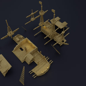 Floating Pirate Tavern - Miniatureland Terrain Wargaming D&D DnD