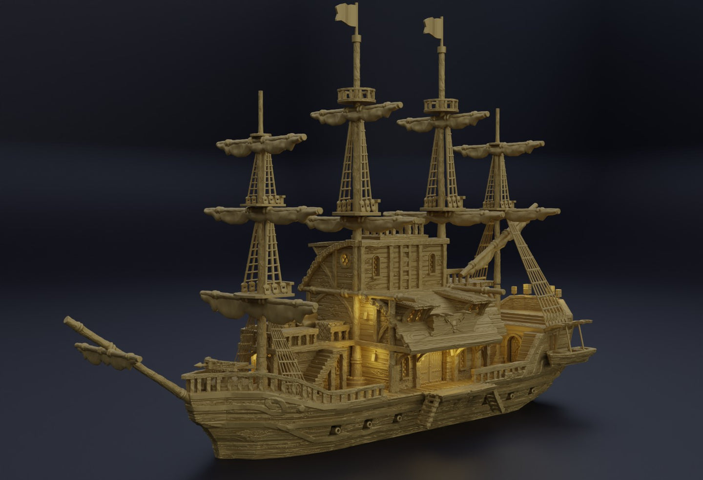 Floating Pirate Tavern - Miniatureland Terrain Wargaming D&D DnD