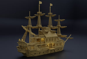 Floating Pirate Tavern - Miniatureland Terrain Wargaming D&D DnD