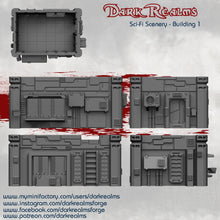Load image into Gallery viewer, Building 1 - Sci-Fi Scenery - Dark Realms Terrain Wargaming D&amp;D DnD