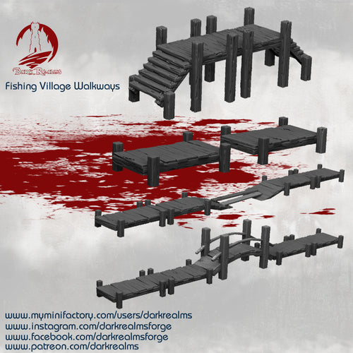 Village Walkways - Fantasy Scenery - Dark Realms Terrain Wargaming D&D DnD