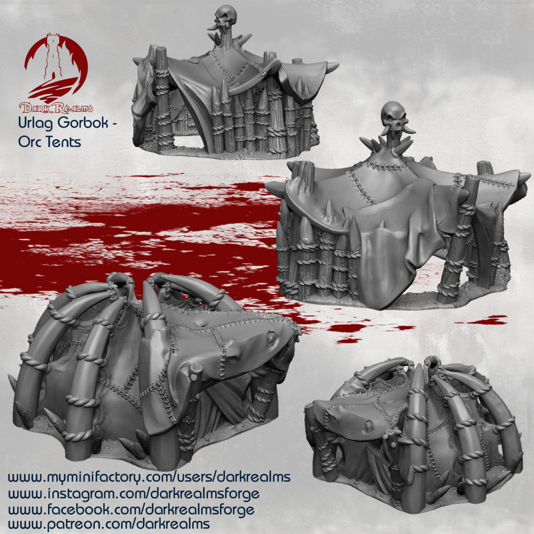 Orc Tent 2 - Urlag Gorbok - Dark Realms Terrain Wargaming D&D DnD