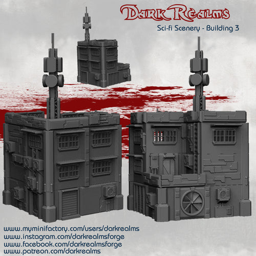 Building 3 - Sci-Fi Scenery - Dark Realms Terrain Wargaming D&D DnD