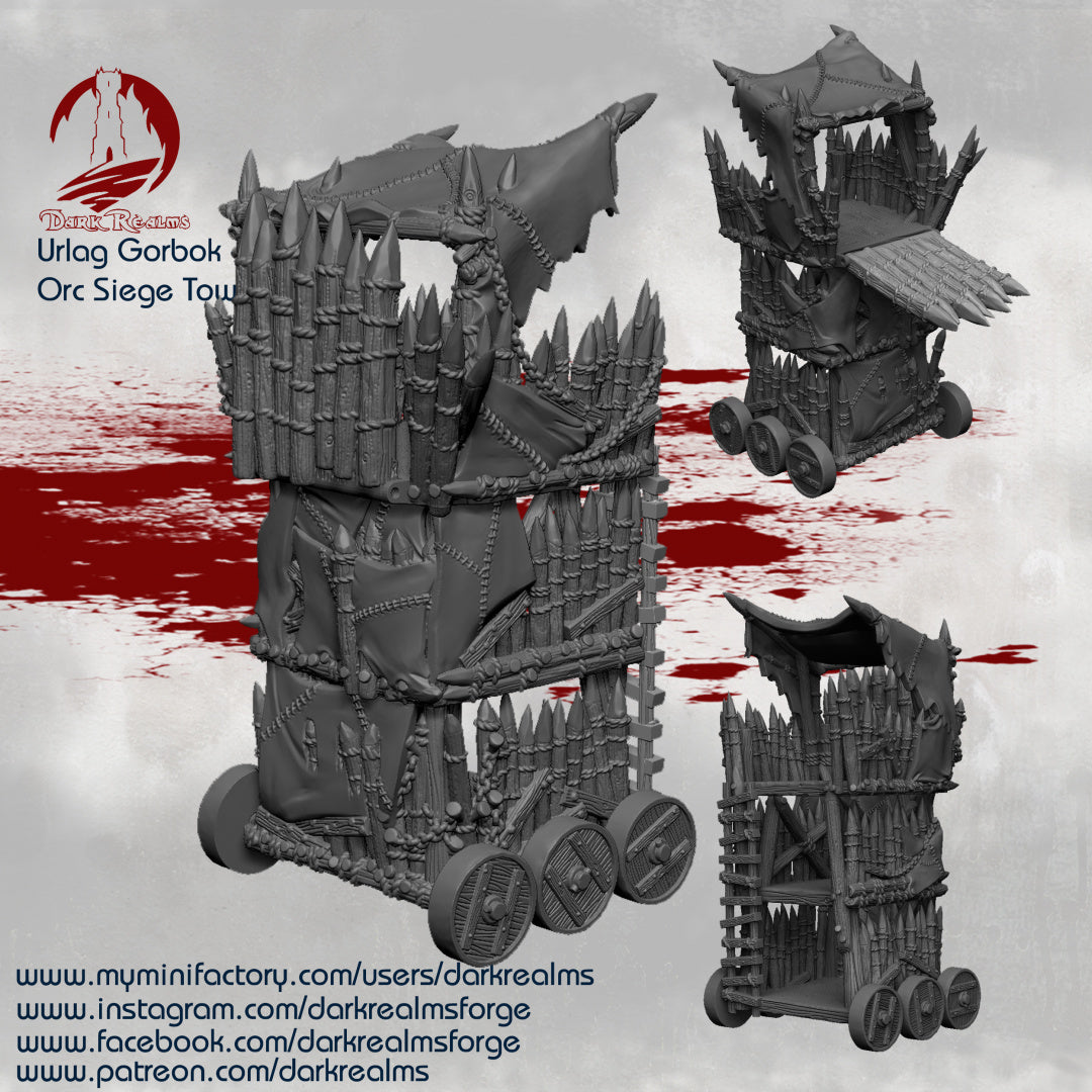 Orc Siege Tower - Urlag Gorbok - Dark Realms Terrain Wargaming D&D DnD
