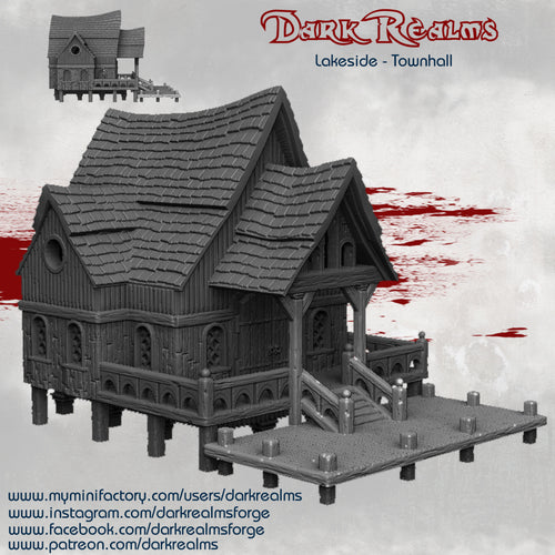 Lakeside Townhall - Fantasy Scenery - Dark Realms Terrain Wargaming D&D DnD