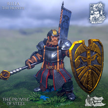 Load image into Gallery viewer, Rilla - Armored Dwarf Hoplite - Ronin Arts Workshop, Wargaming, D&amp;D, DnD, TRPG
