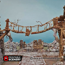 Load image into Gallery viewer, Rope Bridge - Shadowfey - Printable Scenery Terrain Wargaming D&amp;D DnD