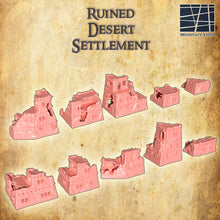 Load image into Gallery viewer, Ruined Desert Settlement - Miniatureland Terrain Wargaming D&amp;D DnD
