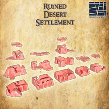 Load image into Gallery viewer, Ruined Desert Settlement - Miniatureland Terrain Wargaming D&amp;D DnD