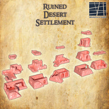 Load image into Gallery viewer, Ruined Desert Settlement - Miniatureland Terrain Wargaming D&amp;D DnD