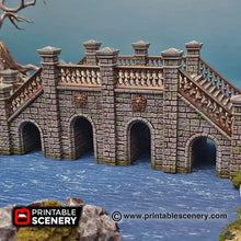 Load image into Gallery viewer, Arcanist Stone Bridge  - Shadowfey - Printable Scenery Terrain Wargaming D&amp;D DnD