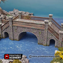 Load image into Gallery viewer, Arcanist Stone Bridge  - Shadowfey - Printable Scenery Terrain Wargaming D&amp;D DnD