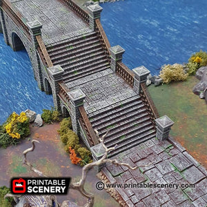 Arcanist Stone Bridge  - Shadowfey - Printable Scenery Terrain Wargaming D&D DnD