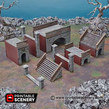 Load image into Gallery viewer, Arcanist Stone Bridge  - Shadowfey - Printable Scenery Terrain Wargaming D&amp;D DnD
