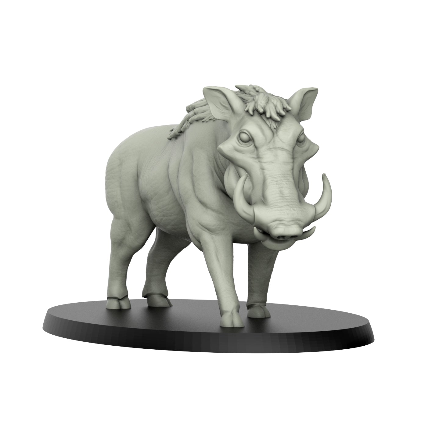 Warth Boar - Wild Animals - 3D IP Studios - Terrain Wargaming D&D DnD 28mm 32mm 40mm 54mm 75mm 100mm 125mm