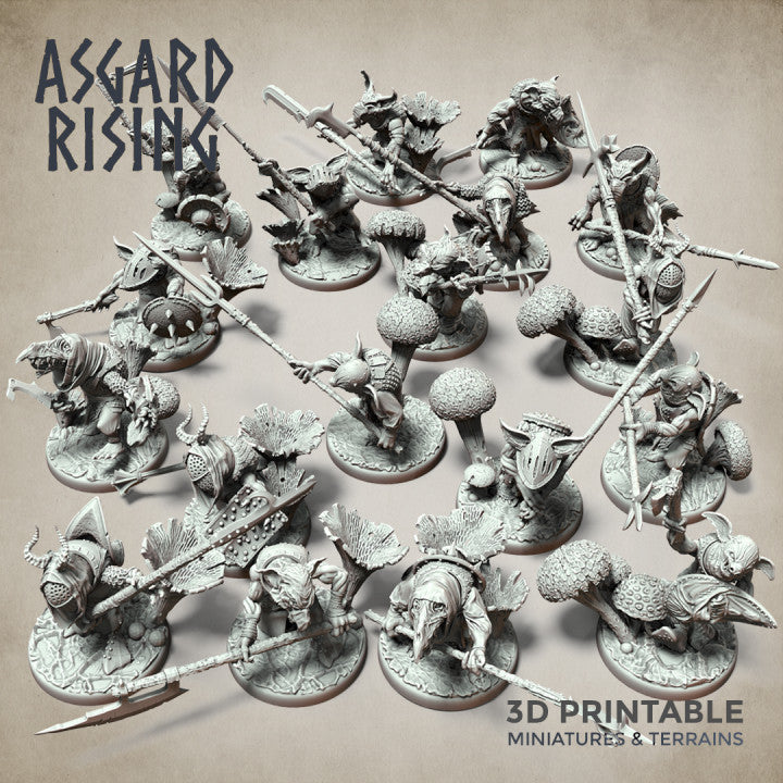Goblin Minions Army Polearm Modular Set - Asgard Rising Miniatures - Wargaming D&D DnD