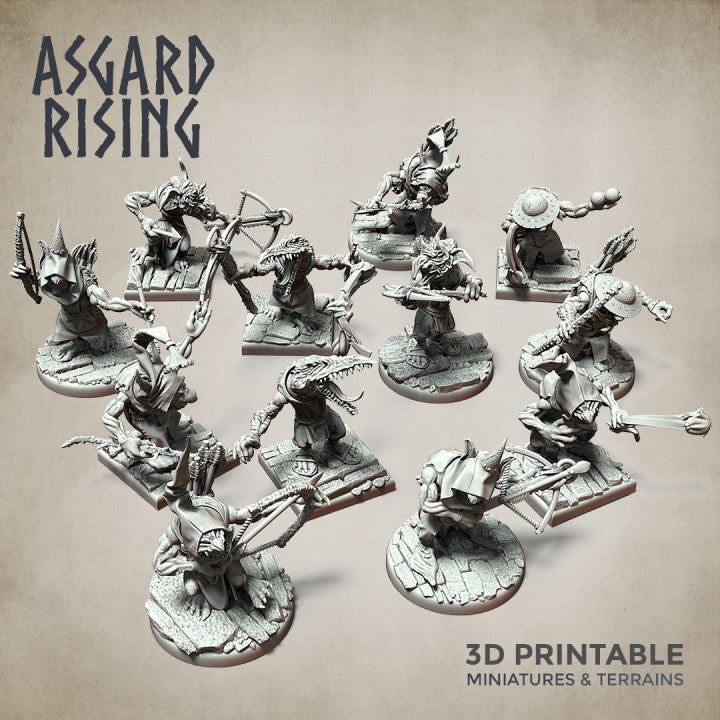 Goblin Minions Army Ranged Modular Set - Asgard Rising Miniatures - Wargaming D&D DnD