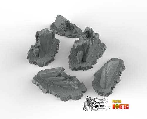 Acid Melted Stones - Fantastic Plants and Rocks Vol. 2 - Print Your Monsters - Wargaming D&D DnD