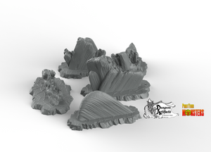 Acid Melted Stones - Fantastic Plants and Rocks Vol. 2 - Print Your Monsters - Wargaming D&D DnD