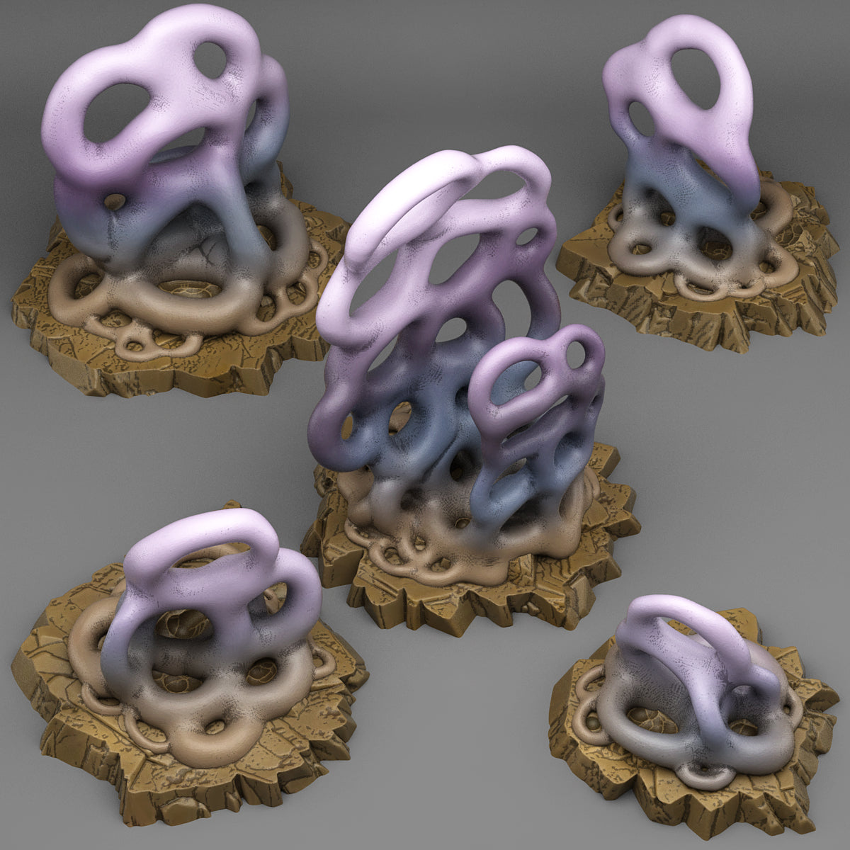 Agressive Shapeless Mushrooms - Fantastic Plants and Rocks Vol. 3 - Print Your Monsters - Wargaming D&D DnD