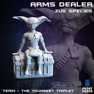 Alien Arms Dealers - The Zug Triplets - Night Market - Print Minis - Wargaming D&D DnD