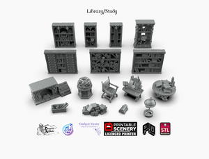Dracul's Manor Complete Furnishing Set - Wargaming D&D DnD Vampire Dracula