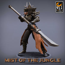 Load image into Gallery viewer, Amazon Light Soldier With Spear - Stance - Mist of the Jungle - Lord of the Print - Wargaming D&amp;D DnD