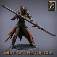 Load image into Gallery viewer, Amazon Light Soldier With Spear - Stance - Mist of the Jungle - Lord of the Print - Wargaming D&amp;D DnD