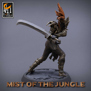 Amazon Light Soldier With Sword - Attack - Mist of the Jungle - Lord of the Print - Wargaming D&D DnD