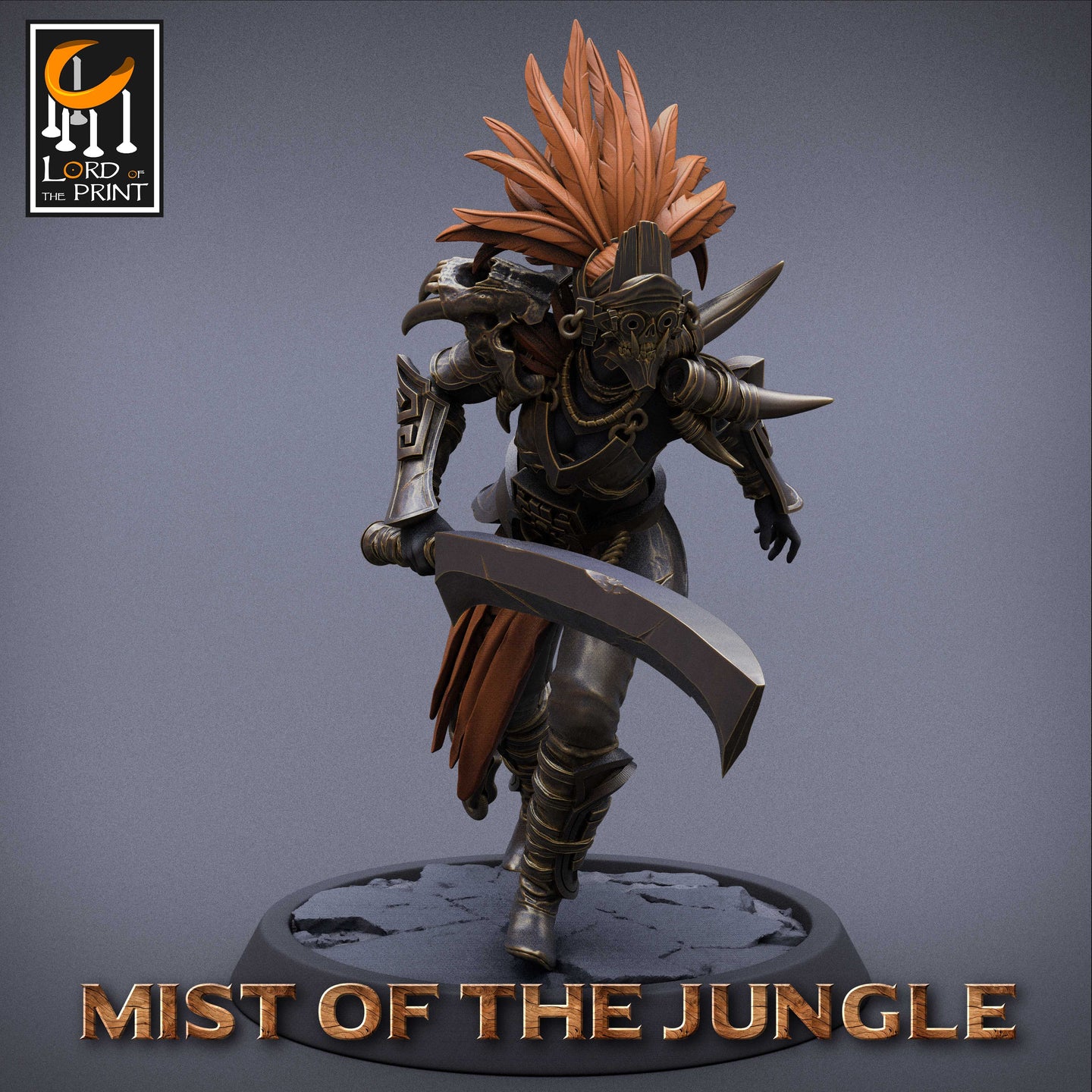 Amazon Light Soldier With Sword - Run - Mist of the Jungle - Lord of the Print - Wargaming D&D DnD