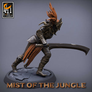 Amazon Light Soldier With Sword - Run - Mist of the Jungle - Lord of the Print - Wargaming D&D DnD