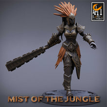 Load image into Gallery viewer, Amazon Heavy Soldier With Mace - Attack - Mist of the Jungle - Lord of the Print - Wargaming D&amp;D DnD