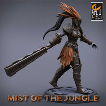 Load image into Gallery viewer, Amazon Heavy Soldier With Mace - Attack - Mist of the Jungle - Lord of the Print - Wargaming D&amp;D DnD