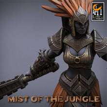 Load image into Gallery viewer, Amazon Heavy Soldier With Mace - Attack - Mist of the Jungle - Lord of the Print - Wargaming D&amp;D DnD