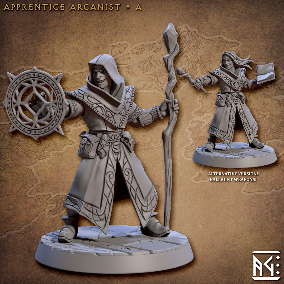 Apprentice Arcanist A - Arcanist Guild - Artisan Guild Minis Wargaming D&D DnD